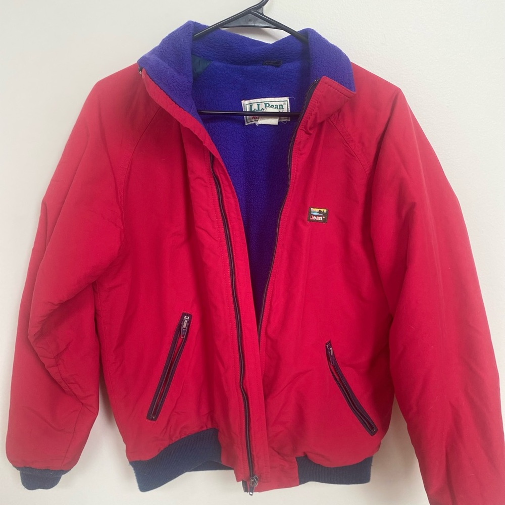 1980s Vintage LL Bean Warm-Up Jacket, Womens Size Small